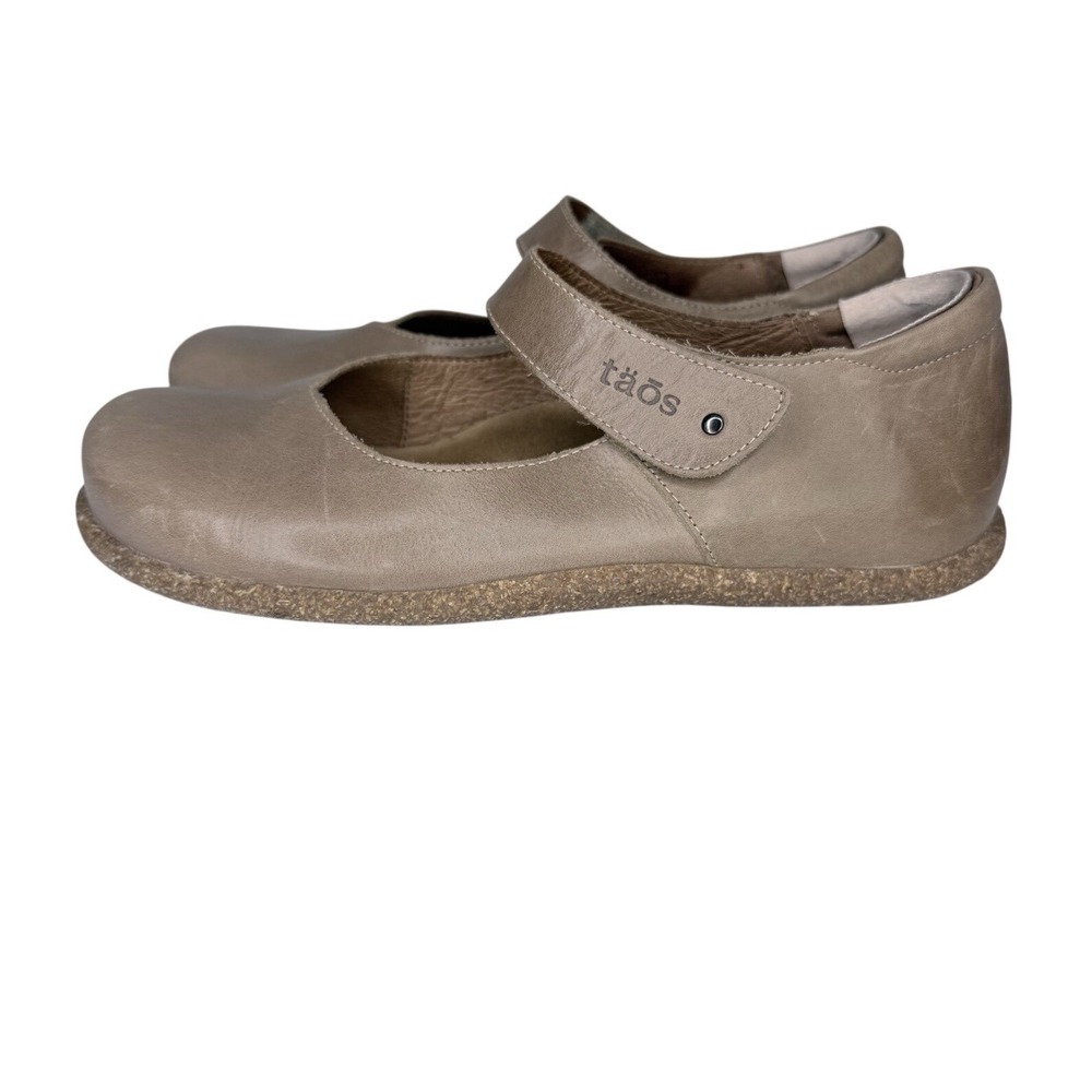 Taos Ultimate Mary Jane Shoes Leather Beige Tan EUR 40 US 9-9.5 - Picture 5 of 11